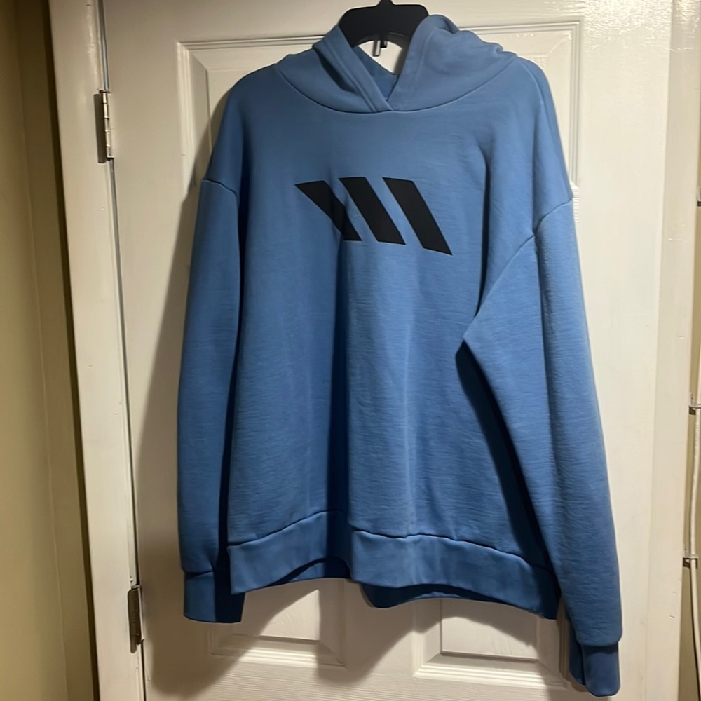 Adidas Three Stripe Hoodie Mens Sz XL EUC